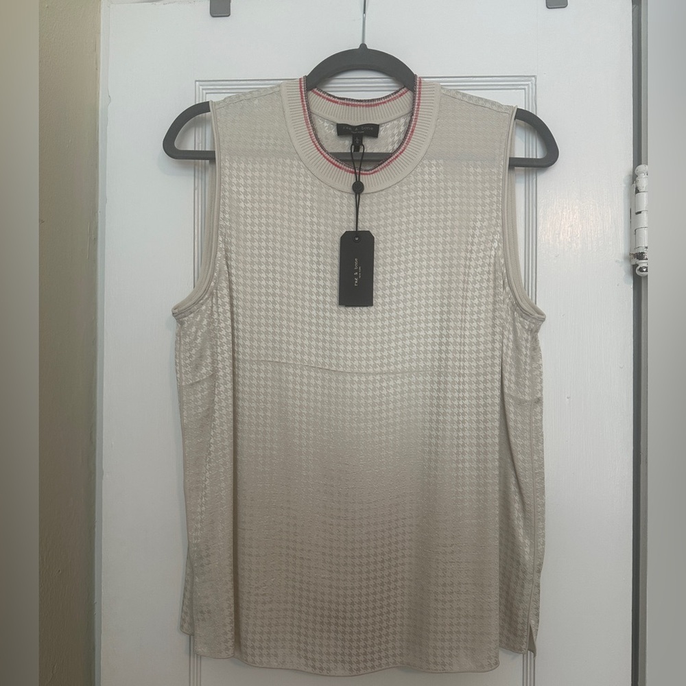 Rag & Bone Ali Cloud Houndstooth Tank Top